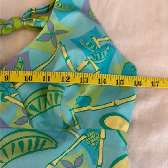 Lilly Pulitzer Resort Halter Dress in Blue and Green - Picture 8 of 9